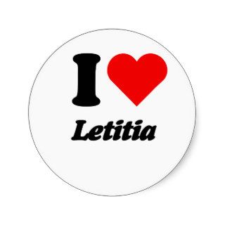 I heart Letitia Round Stickers