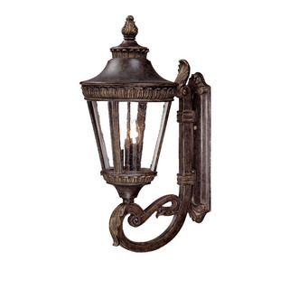 Seville Collection Wall mount 3 light Outdoor Black Coral Light Fixture Wall Lighting