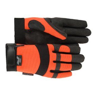 Majestic 2137 Gloves, Orange, Armour Skin, Large, 12 per order, Synthetic leather, Neoprene Knuckle,  Industrial Warning Signs