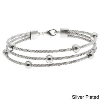 Crystale Stainless Steel 3 strand Cable Bracelet Crystale Fashion Bracelets