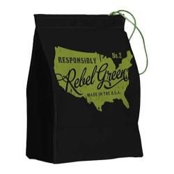 Rebel Green Map Lunch Bag/Reusable Napkin Black Cotton Canvas Rebel Green Lunch Totes