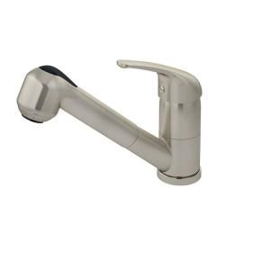 Andora Single Handle Pull Out Sprayer Kitchen Faucet in Satin Nickel S 26 IPS STN