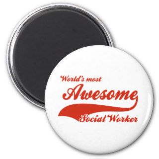 World's Most Awesome social worker Magnets