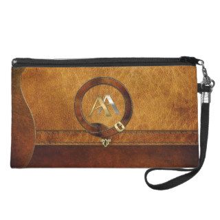 [400] “AA” Vintage Monogram [Leather Belt] Wristlet Clutch