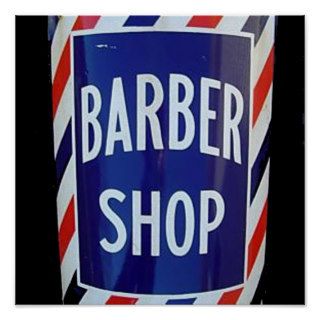 old barber shop sign poster