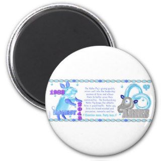 1983 2043 Chinese zodiac water pig born Aries Magnets