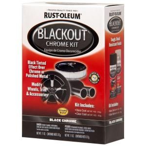 Rust Oleum Automotive Blackout Chrome Spray Paint Kit 257355