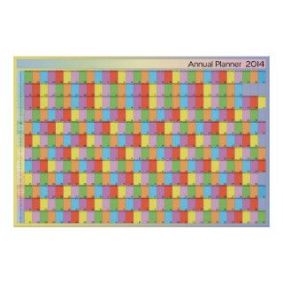 Annual Planner 2014 color specific each day Poster