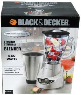 Black & Decker Brushed Stainless 550 Watt Blender Electric Countertop Blenders Kitchen & Dining