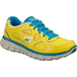 Women's Skechers Synergy High Gear Yellow/Turquoise Skechers Sneakers