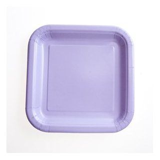 7" Lavender Square Plates Toys & Games