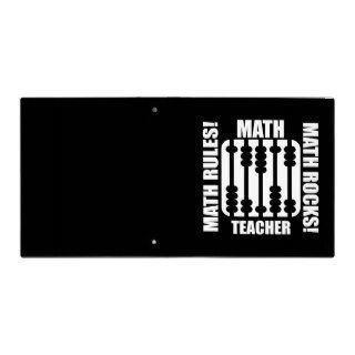 cool math teacher vinyl binder