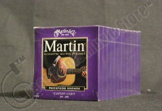 Bulk 12 Sets Martin, Acoustic Guitar Strings, Custom Light Gauge, Phosphor Bronze, M535 