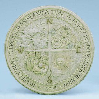 Pack of 2 Four Seasons Compass Design Biblical Verse Outdoor Garden Stepping Stones  Decorative Plaques  Patio, Lawn & Garden
