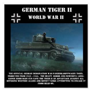German Tiger II Heavy Tank   World War II Print