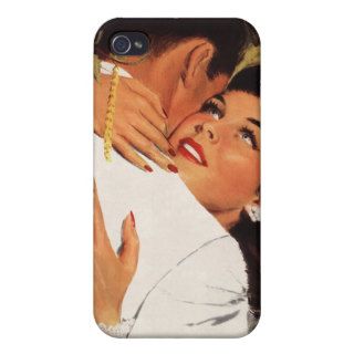 Vintage Love Romance, Couple in a Loving Embrace Cover For iPhone 4