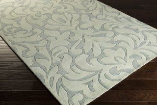 Surya Rugs Modern Classics Plush Pile Contemporary Silver Blue Hand Tufted   Wool Rectangle 8' x 11' Area Rugs  