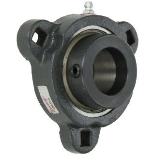 Browning VF3E 122M Intermediate Duty Flange Unit, 3 Bolt, Eccentric Lock, Regreasable, Contact and Flinger Seal, Ductile Iron, Inch, 1 3/8" Bore, 3 15/16" Bolt Hole Spacing Width, 4 13/16" Overall Width Flange Block Bearings Industrial &am