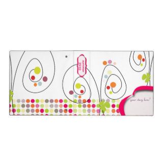 Retro spring flowers with polka dots binder