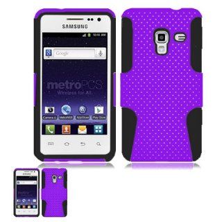 Samsung R820 Galaxy Admire 4G Purple And Black Hybrid Net Case Cell Phones & Accessories