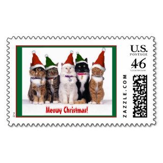 "Meowy Christmas" Cats Stamp