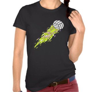 neon flames volleyball tee shirts