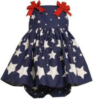 Gerson & Gerson Baby Girls Newborn Star Print Sundress, Blue, 6 9 Months Infant And Toddler Dresses Clothing