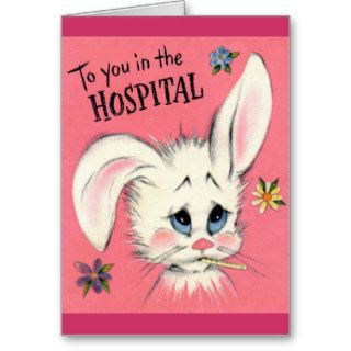 Vintage   Get Well   Hospital Greeting Card