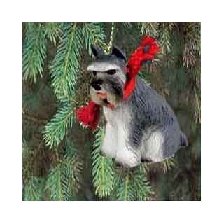 Schnauzer Miniature Dog Ornament   Gray   Collectible Figurines