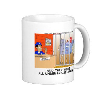 House Arrest Funny Police Mugs Tees Cards Gift Etc