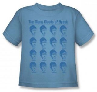 Star Trek Many Moods Of Spock Juvy Car Blue T Shirt CBS538 KT Clothing