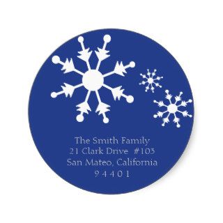 Christmas Snowflake Return Address Labels Stickers
