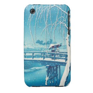 Late Snow Along Edo River hasui kawase winter art Case Mate iPhone 3 Cases