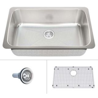 ECOSINKS Acero Select Undermount Stainless Steel 30 1/8x19 1/8x9 0 Hole Single Bowl Kitchen Sink with Creased Bottom ECOS 309US