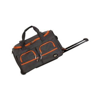 Rockland Deluxe Charcoal 22 inch Carry on Rolling Duffel Bag Rockland Rolling Duffels
