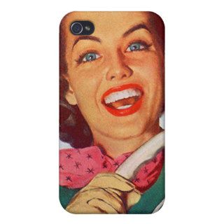 Vintage Retro Women Woman Driver Behind the Wheel iPhone 4 Covers