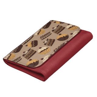 Chocolate and pastries pattern 3 wallets