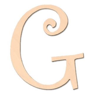 Design Craft MIllworks 8 in. Baltic Birch Curly Wood Letter (G) 47006