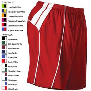 Alleson 554PWY Girl s Basketball Shorts RP/BK/WH   RASPBERRY/BLACK/WHITE GL  Sports & Outdoors