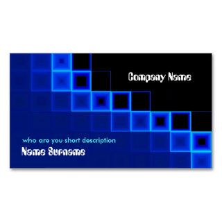 blue rectangles business card