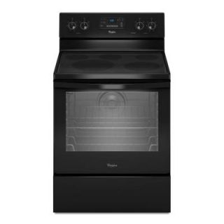 Whirlpool 6.2 cu. ft. Electric Range with Self Cleaning Convection Oven in Black WFE540H0AB