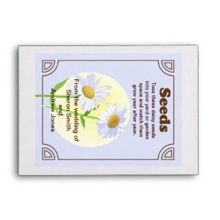 Daisy Seed Packet Wedding Favor Envelopes