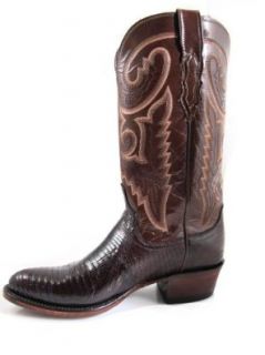 Lucchese Men's cowboy Boots 1883 Collection T6181 IC Brown Lizard/Brown Buffalo Shoes