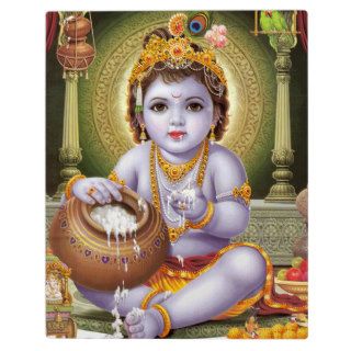 Baby Krishna Hindu Hinduism India Indian Deity Plaques