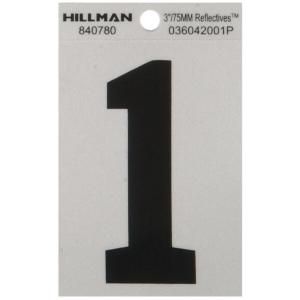 The Hillman Group 3 in. Vinyl Number 1 840780