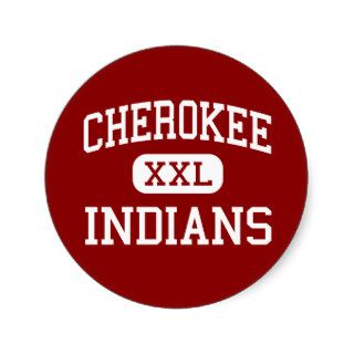 Cherokee   Indians   Middle   Springfield Missouri Round Stickers