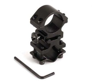 Ultimate Arms Gear Tactical Aluminum Rifle Barrel Clamp Weaver Picatinny Flashlight Light Laser Mount w/ QD Scope Ring   Mount is Fit For Ruger 1022, 10/22.10 22, Mini 14, Mini 14, SR556, SR 556, SR22, SR 22 Rifle  Gunsmithing Tools And Accessories  Spor