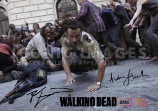 The Walking Dead Tv Print (11.7 X 8.3) Signed (Pre print Autograph) Robert Kirkman Andrew Lincoln Rick Grimes  