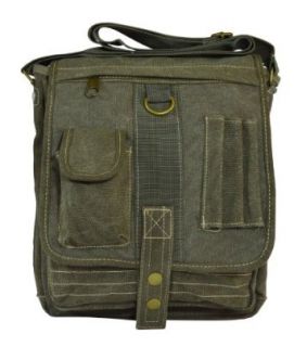 Classic Vintage Canvas Military Multi purpose Messenger Organiser Crossbody Bag Clothing