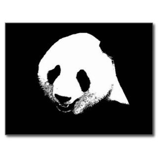 Black & White Panda Postcards
